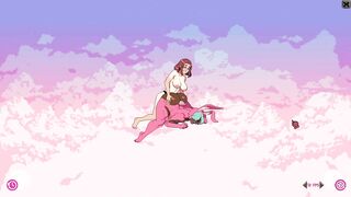 Furry game Cloud Meadow Guy in pink bunny costume | Strapon from the main character