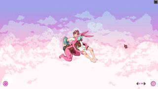 Furry game Cloud Meadow Guy in pink bunny costume | Strapon from the main character