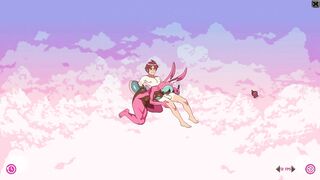 Furry game Cloud Meadow Guy in pink bunny costume | Strapon from the main character