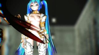 【MMD】Knightress Miku - Hitorinbo Envy【R-18】