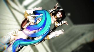 【MMD】Knightress Miku - Hitorinbo Envy【R-18】