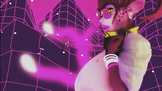 Synthwave Strut (3D Vaporwave Strip Futa)