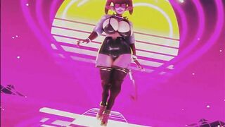 Synthwave Strut (3D Vaporwave Strip Futa)