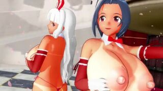 【MMD】Azusa & Takane Kaze Sister - Colorful Sexy【R-18】