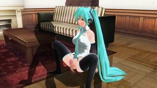 3D HENTAI Hatsune Miku cowgirl