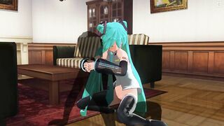 3D HENTAI Hatsune Miku cowgirl