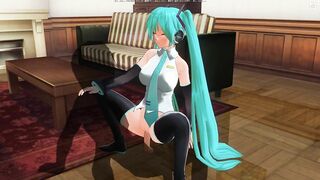 3D HENTAI Hatsune Miku cowgirl