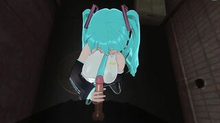 3D HENTAI POV Hatsune Miku Jerking Your Cock