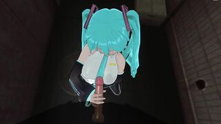 3D HENTAI POV Hatsune Miku Jerking Your Cock