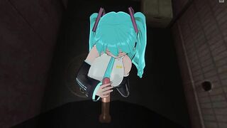 3D HENTAI POV Hatsune Miku Jerking Your Cock