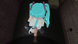 3D HENTAI POV Hatsune Miku Jerking Your Cock