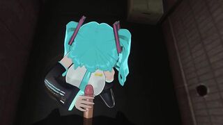 3D HENTAI POV Hatsune Miku Jerking Your Cock