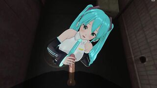 3D HENTAI POV Hatsune Miku Jerking Your Cock