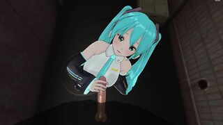 3D HENTAI POV Hatsune Miku Jerking Your Cock