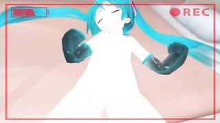 【SEX-MMD】(Sleepi Creampie) Miku - Mischief in the room【No sound】【R-18】