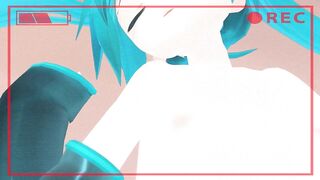 【SEX-MMD】(Sleepi Creampie) Miku - Mischief in the room【No sound】【R-18】