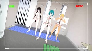 【MMD】TDA school swimsuit Eazy Dance【R-18】