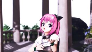 【MMD】Nopan Izumi - Pink Cat【R-18】