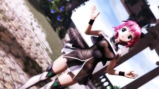 【MMD】Nopan Izumi - Pink Cat【R-18】