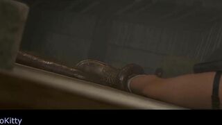 Lara Croft Loves to Fuck Dildo Vibrator Machine