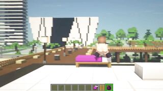 minecraft Jenny | pier city rooftop sex overlooking the beach