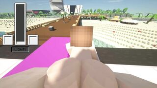 minecraft Jenny | pier city rooftop sex overlooking the beach