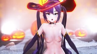 0424 -【R18-MMD-4K】Genshin Impact 原神 Mona - Happy Halloween