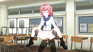 3D HENTAI Lifting fuck schoolgirl