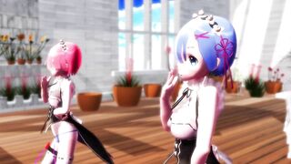 【MMD】Rem & Rum - Melancholic 【R-18】