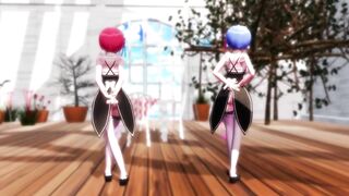 【MMD】Rem & Rum - Melancholic 【R-18】