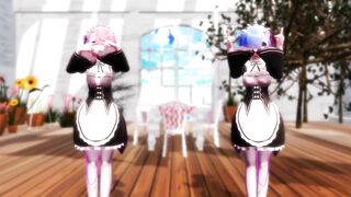 【MMD】Rem & Rum - Melancholic 【R-18】