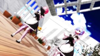 【MMD】Rem & Rum - Melancholic 【R-18】