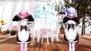 【MMD】Rem & Rum - Melancholic 【R-18】