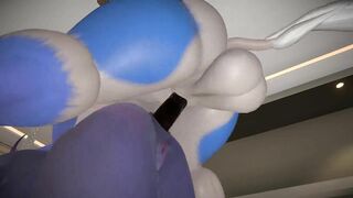 Fat Curvy FUTANARI Furry Cow Fucks Her Huge Cock Girlfriend Dragon