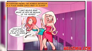 Gossip in the bathroom - College Perverts