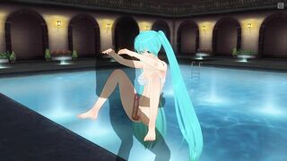 3D HENTAI Miku fuck Lifting pose