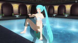 3D HENTAI Miku fuck Lifting pose