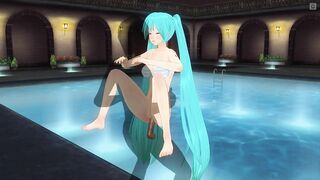 3D HENTAI Miku fuck Lifting pose