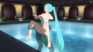 3D HENTAI Miku fuck Lifting pose