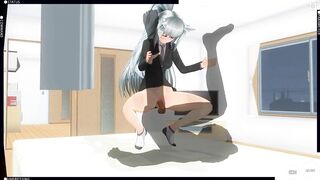 3D HENTAI Fucked in her Room