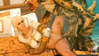 Ciri getting Fucked by Monsters Compilation