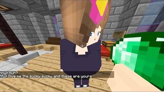 I'm getting Suck by a Slut in my Minecraft House (goes Deep)