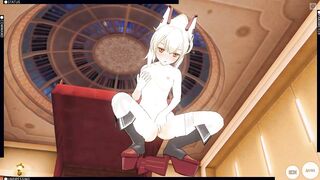 3D HENTAI Ayanami from Azur Lane Masturbation and Cum