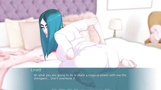 Sexy Chubby 2D Green Hair Girl Likes Suck Big Cock SexNote [JamLiz]