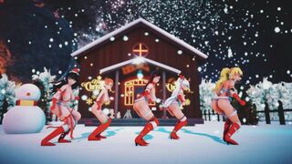 Mmd R18 Ruby Weiss Blake Yang Nora Bikini Santa Outfit Hot and Sexy