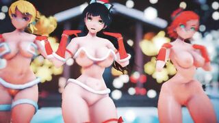 Mmd R18 Ruby Weiss Blake Yang Nora Bikini Santa Outfit Hot and Sexy