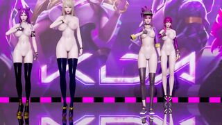 MMD LAYSHA - Chocolate Cream Strip Vers. Ahri Akali Kaisa Evelynn KDA 3D Erotic Dance 4K UHD 60FPS