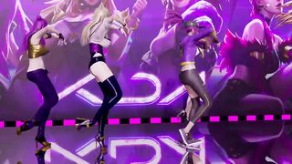 MMD LAYSHA - Chocolate Cream Strip Vers. Ahri Akali Kaisa Evelynn KDA 3D Erotic Dance 4K UHD 60FPS