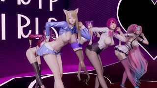 [MMD] TAHITI - Phone Number Strip Vers. Ahri Akali Kaisa Evelynn KDA 3D Erotic Dance