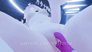 Slut Grinding with Lovense has Shaking Orgasm Teasing Face Riding Dildo Ride VRChat POV Lap Dance